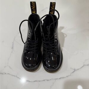 Dr. Martens Toddler Girls Black Patent Leather Boots Size 8